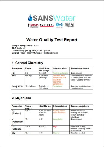 A SANS 241 Water Test is a must for any household or business to ensure safe water and prevent future damage to the property.